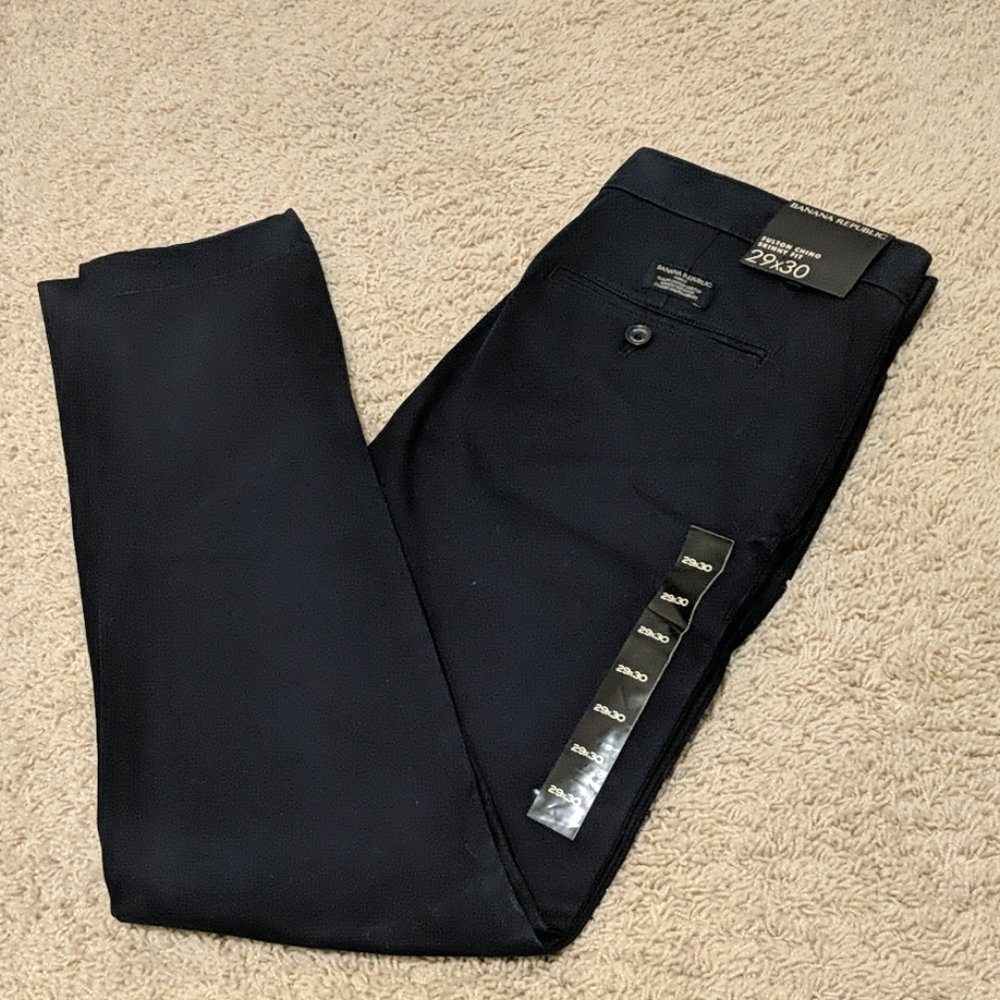Banana Republic Fulton Skinny Chino Navy NWT